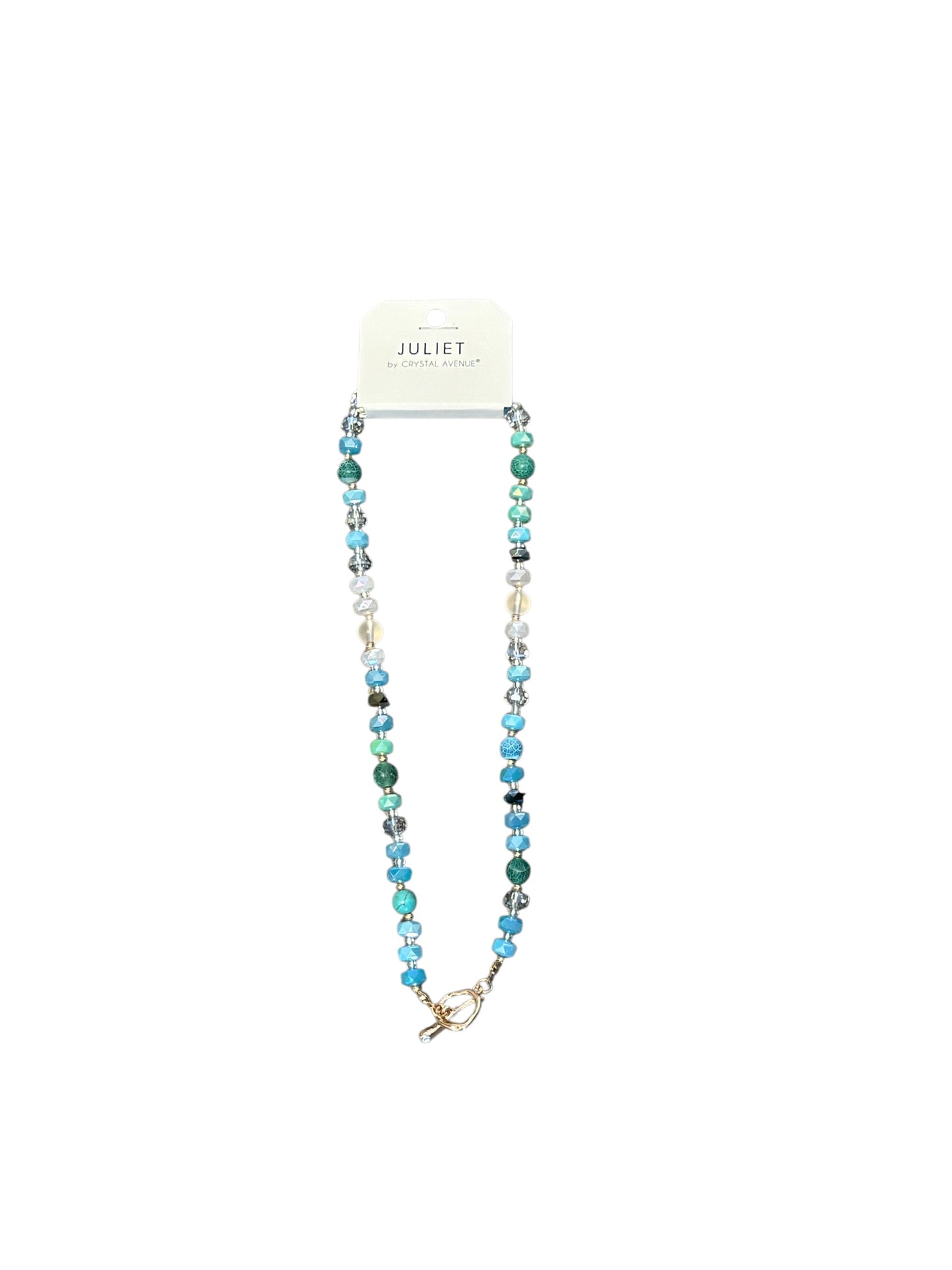 MIXED BEAD NECKLACE WITH TOGGLE CLASP