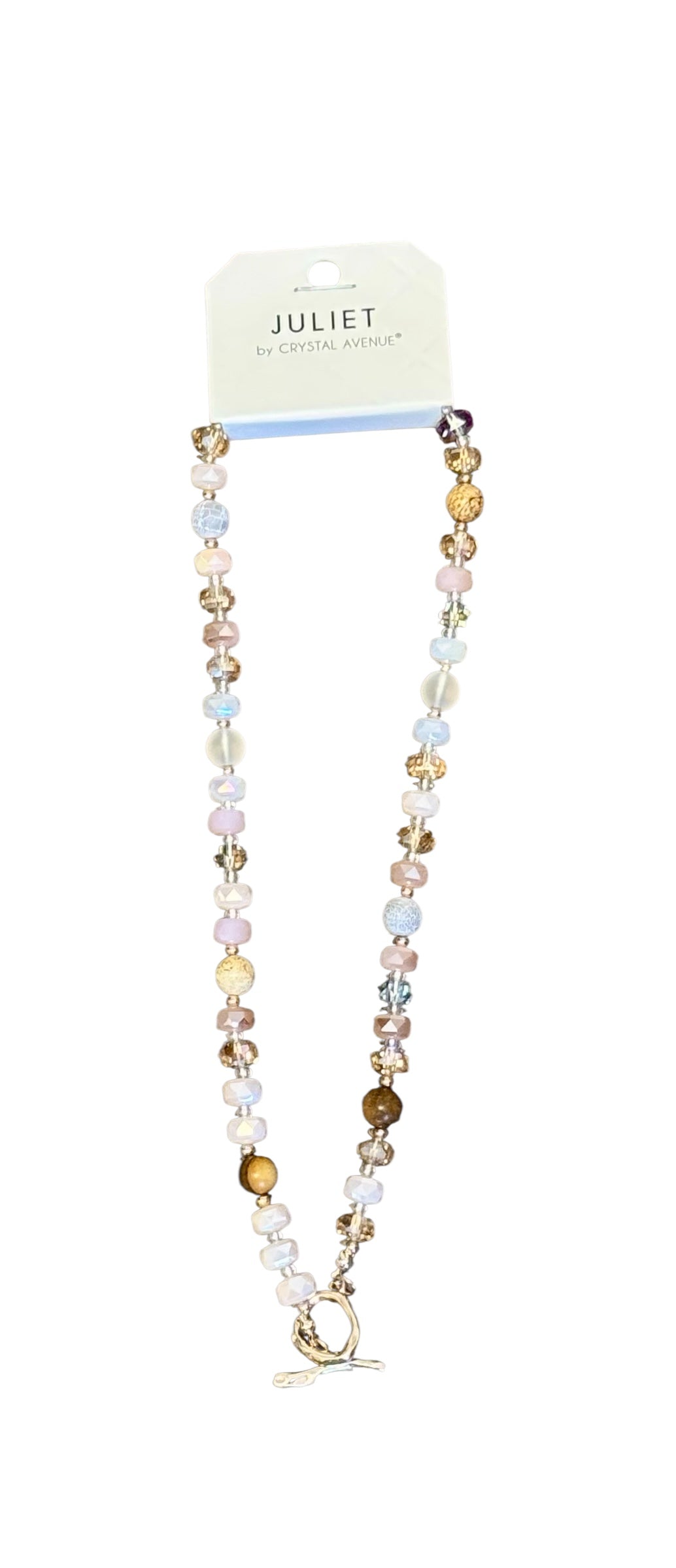 MIXED BEAD NECKLACE WITH TOGGLE CLASP