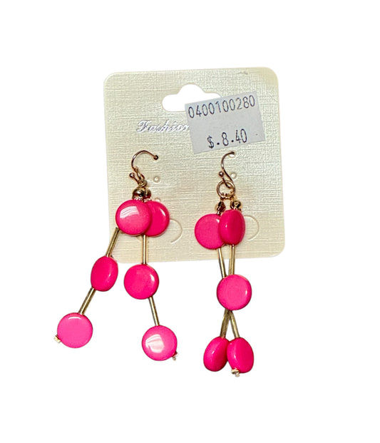 DISC BEAD DANGLE EARRINGS