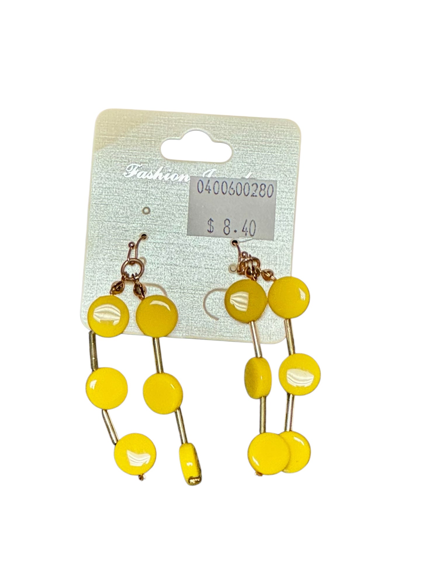 DISC BEAD DANGLE EARRINGS