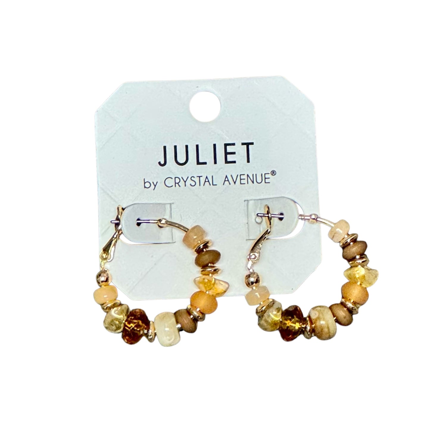 MIXED BEAD SMALL HOOP EARRINGS