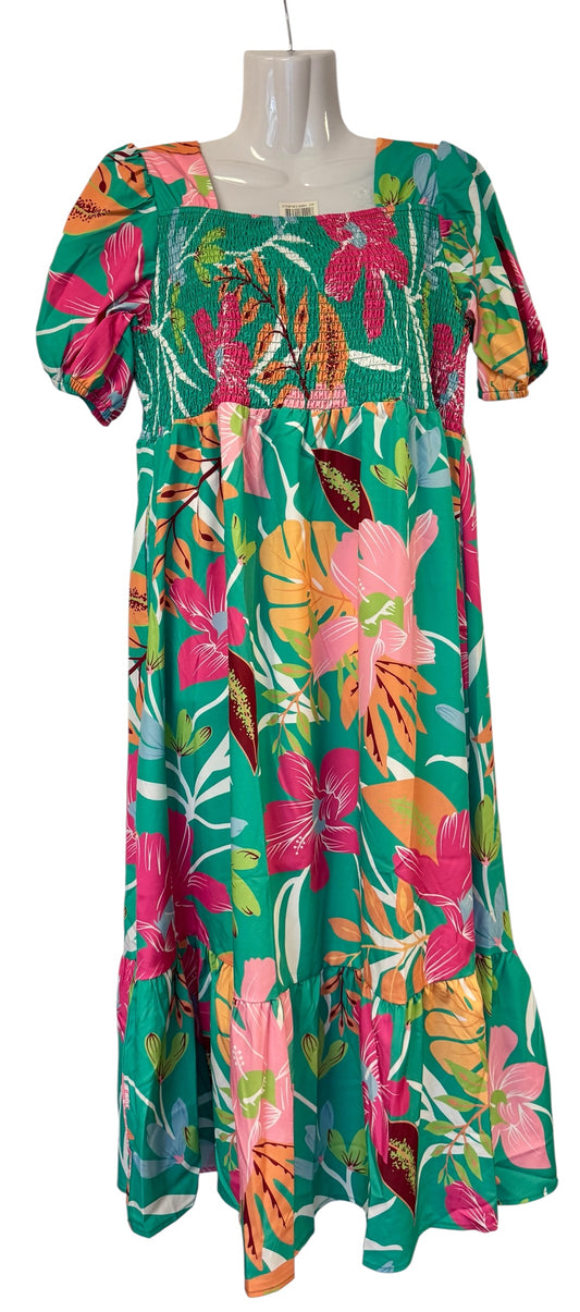 GREEN FLORAL DRESS