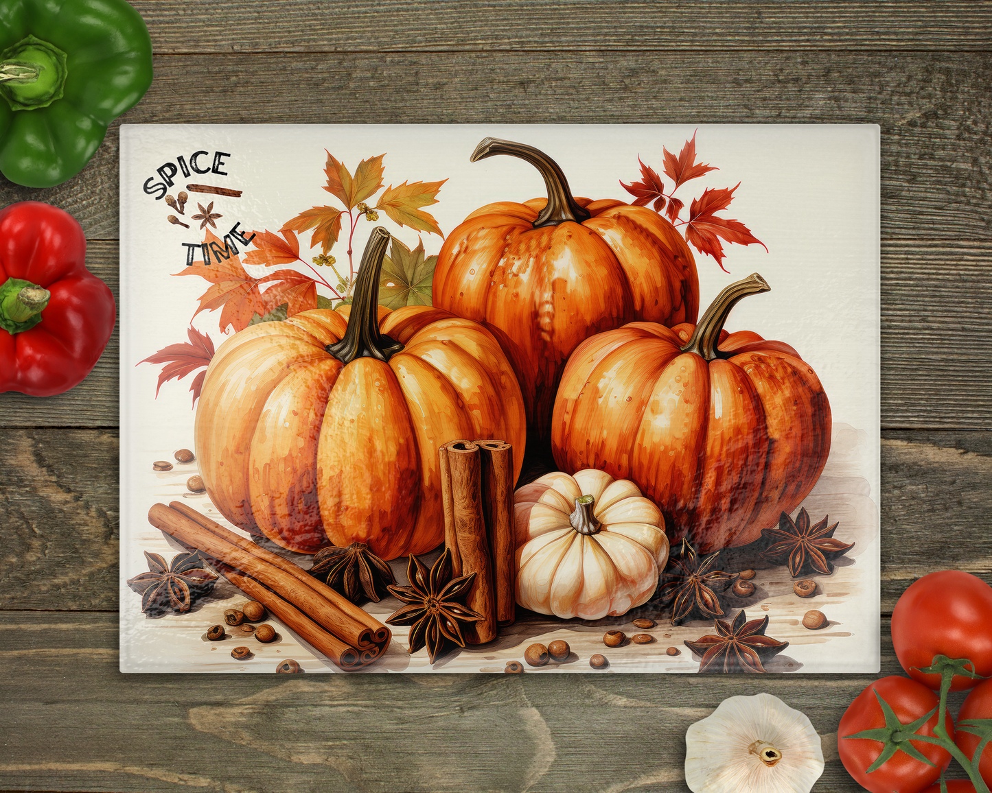 Spice Time Glass Cutting Board