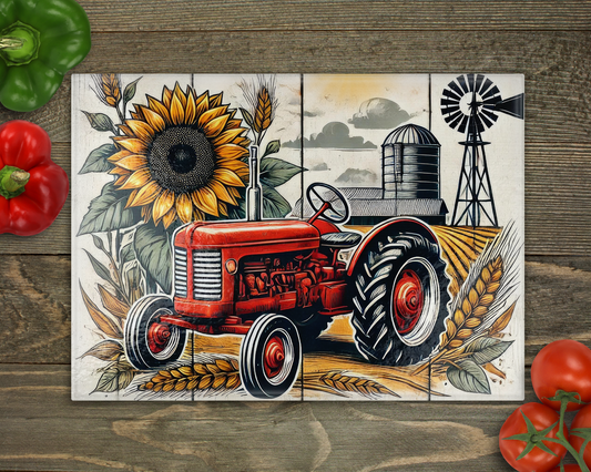 Tractor Glass Cutting Board