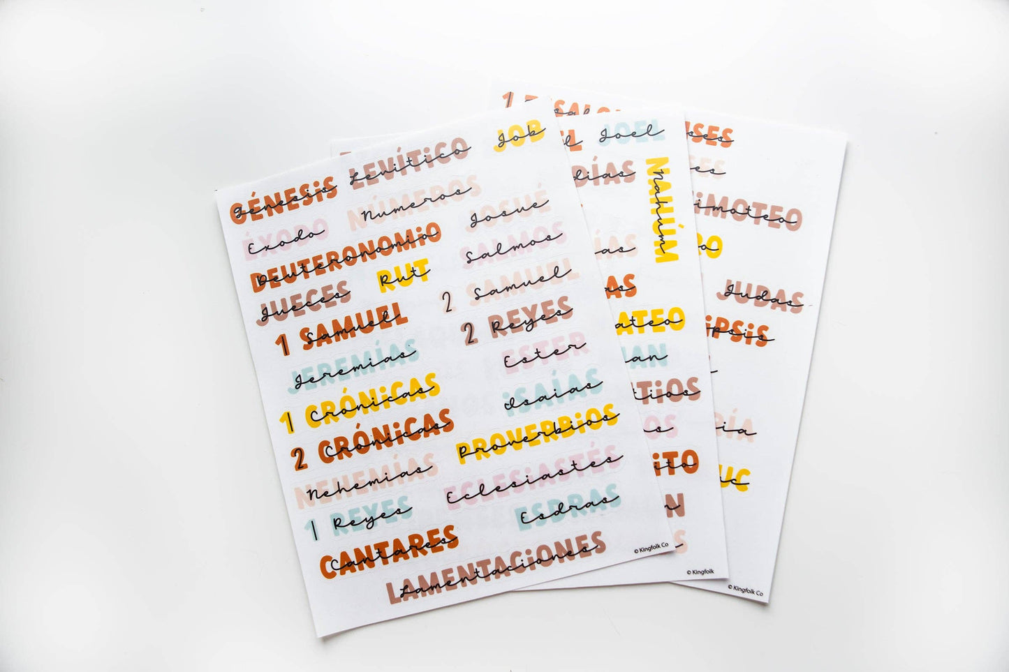 Español Books of the Bible Header Labels - BOHO