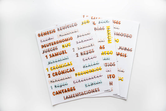 Español Books of the Bible Header Labels - BOHO