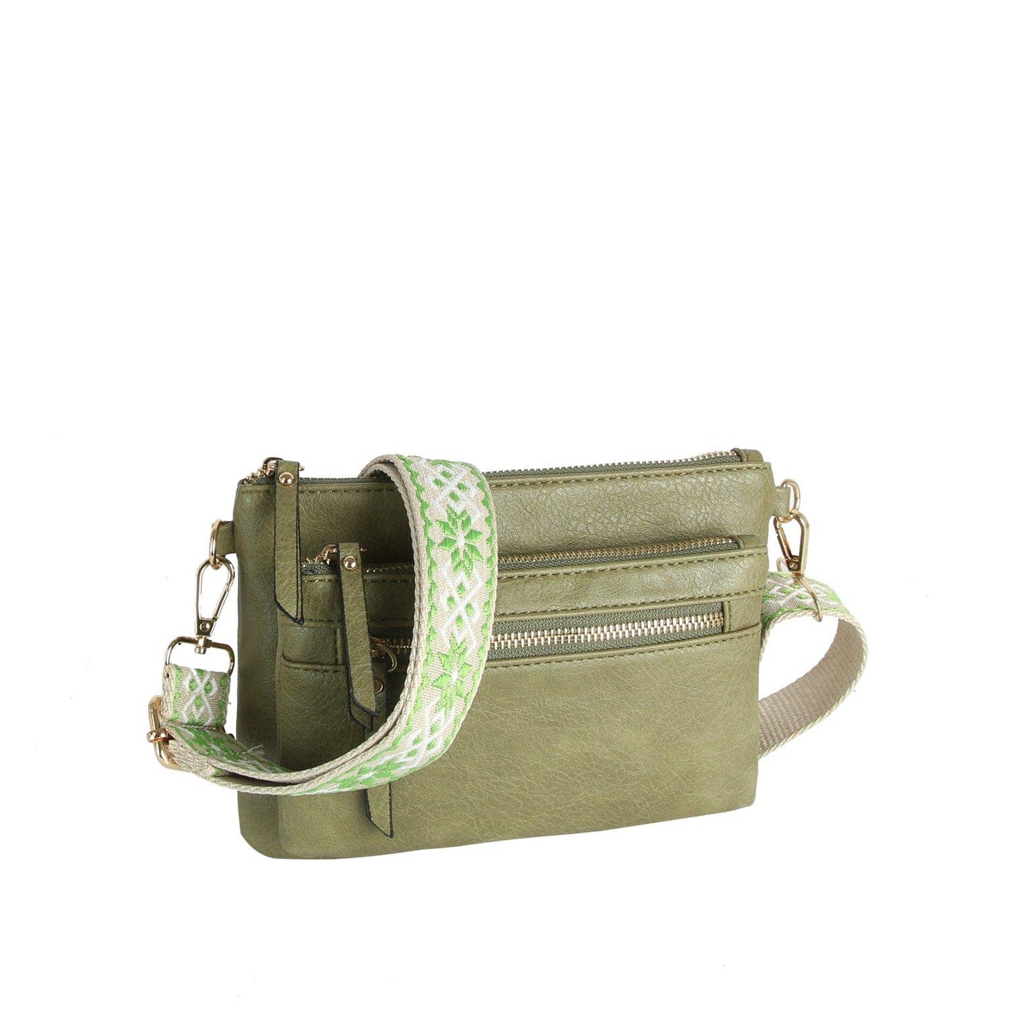 Melissa Multi Zip Pocket Crossbody With Guitar Strap