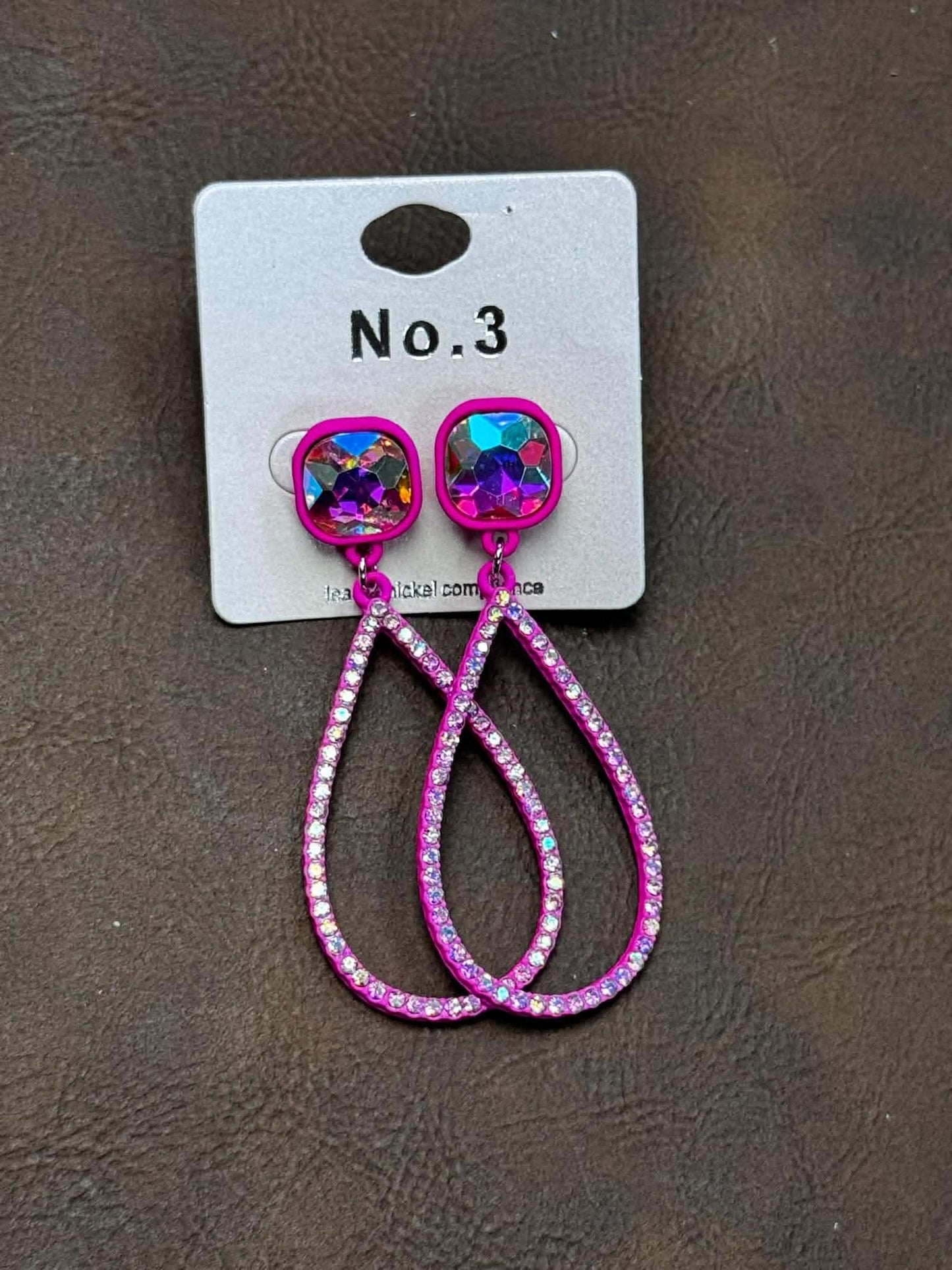 TEAR DROP EARRINGS WITH AND WITHOUT STONES