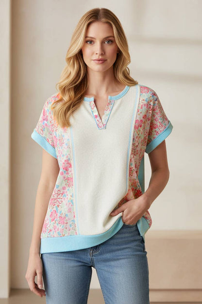 MINT AND CREAM PANEL TOP