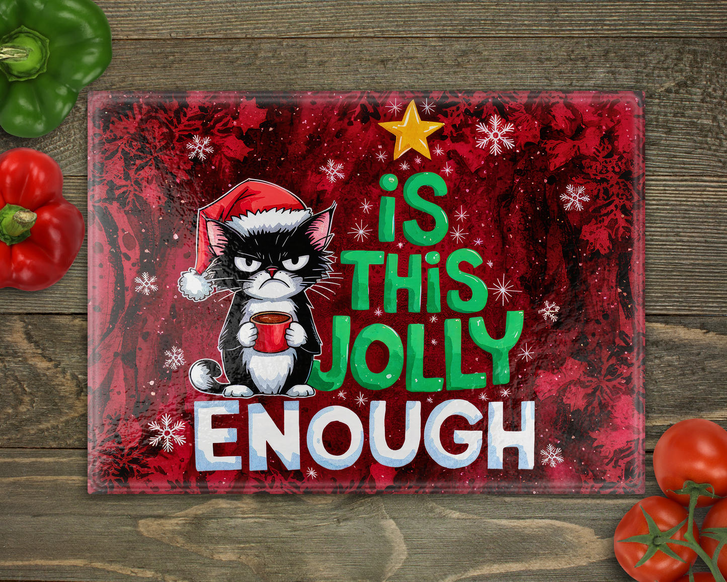 Jolly Enough Glass Cutting Board
