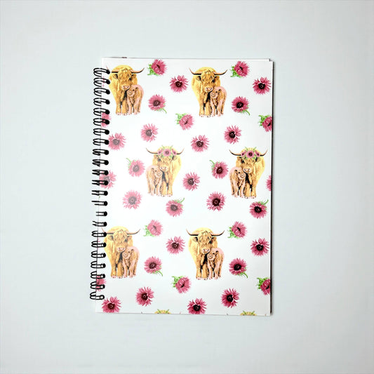 Western notebook - pink highland 