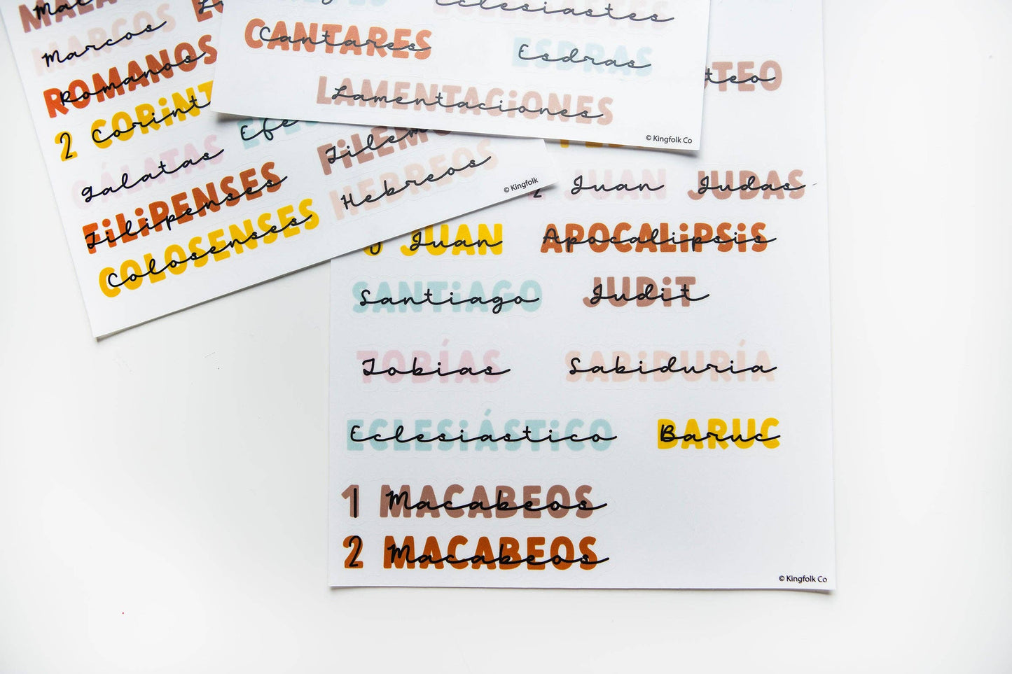 Español Books of the Bible Header Labels - BOHO
