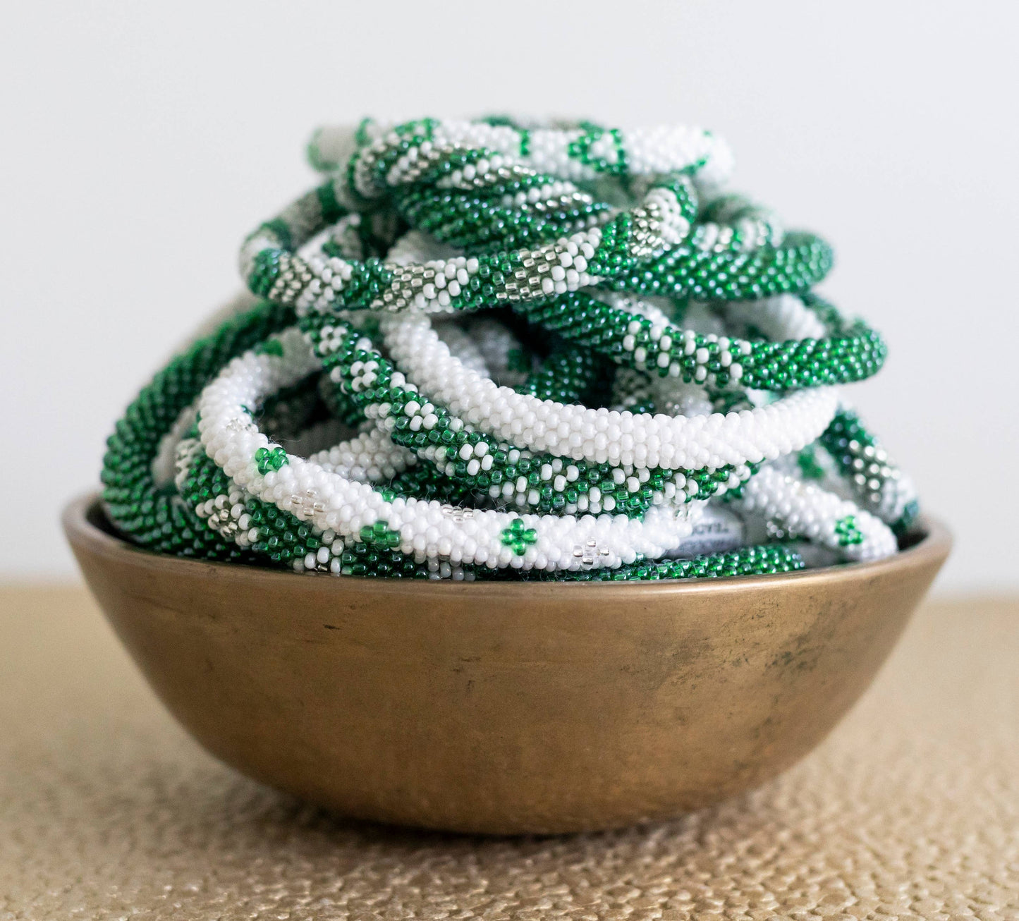 Roll-On® Game Day Bracelet Green and White