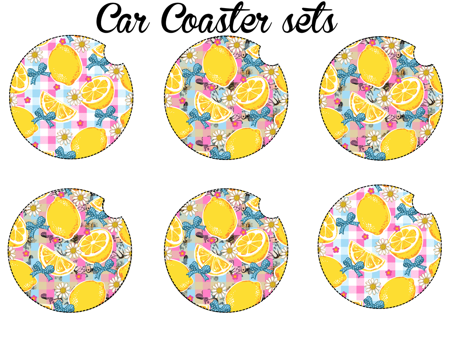 Lemons car coaster set