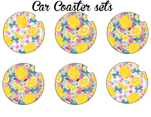 Lemons car coaster set