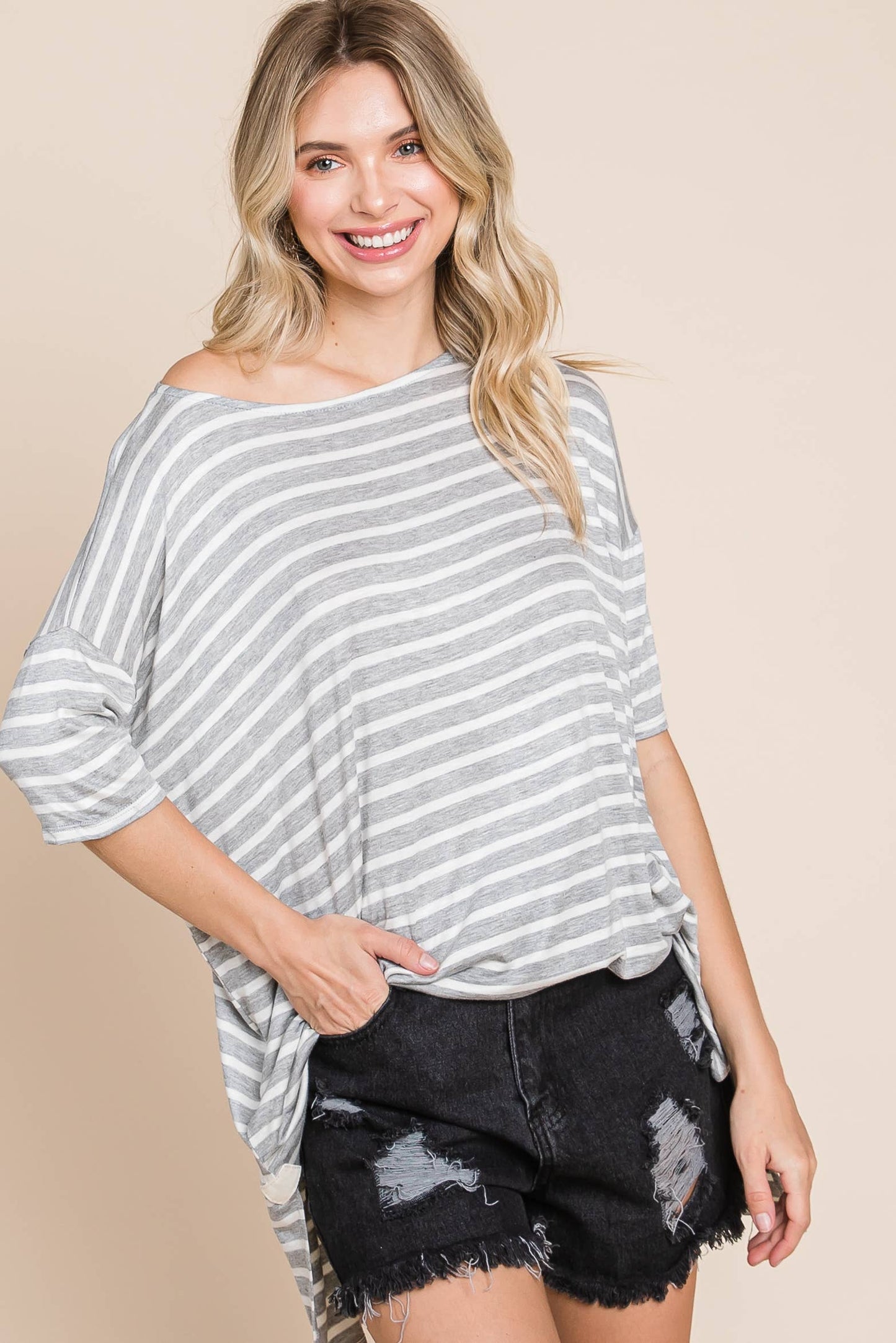 Nautical Striped Tunic Top