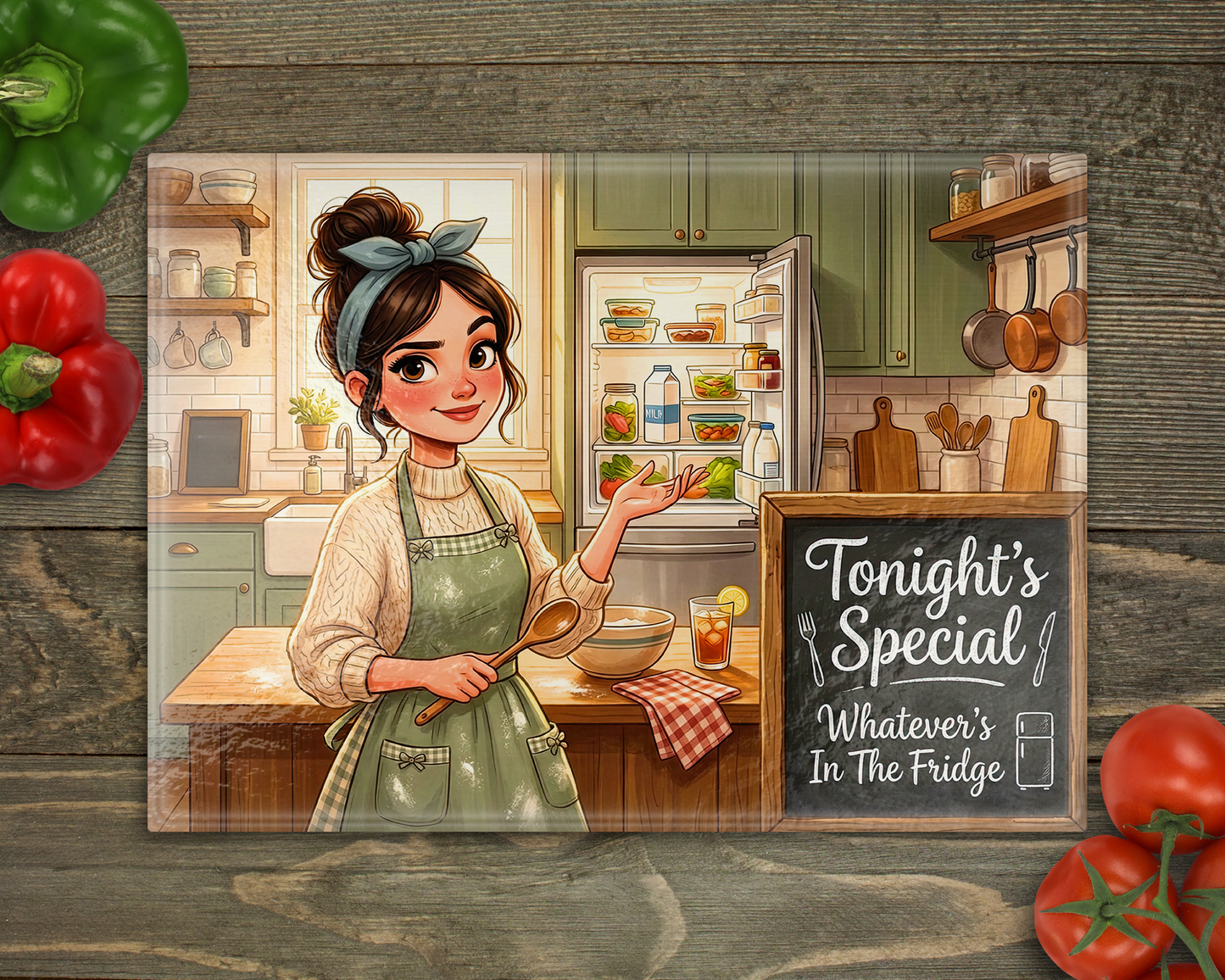 Fridge Special Glass Cutting Board