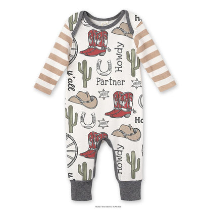 Western Cowboy Howdy Partner Cotton Romper