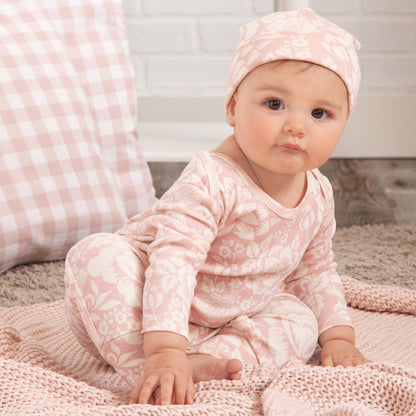Vintage Floral Baby Romper – Cotton Long Sleeve One-Piece