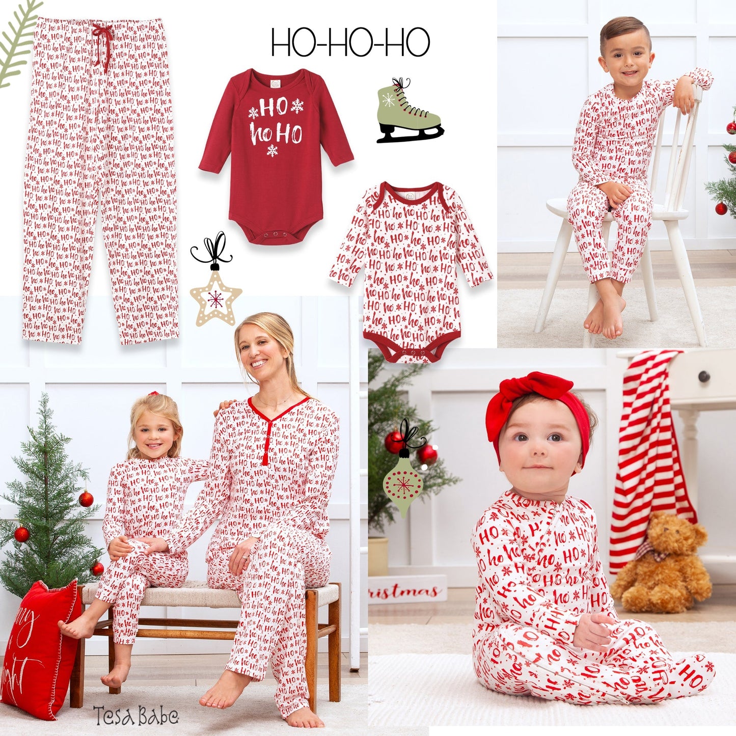 Baby Set-of-2 Christmas Bodysuits - Bamboo & Cotton