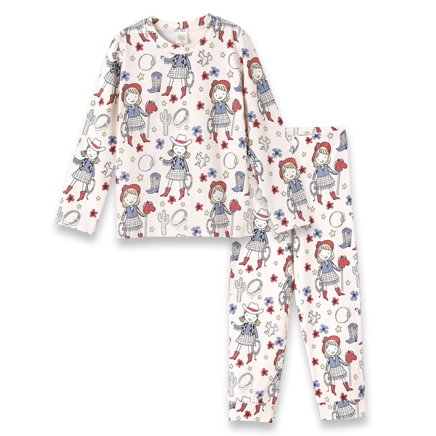 Girl's Cowgirl Western Bamboo Pajama Set 10Y & 12Y