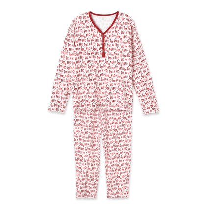 Christmas Ho-Ho-Ho Women's Bamboo Pajama Family Matching Set